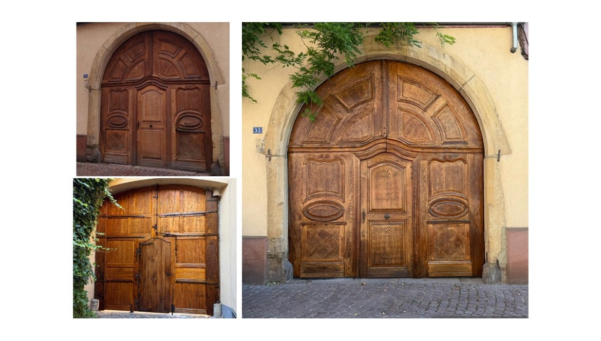 Ebenisterie restauration avant/après Porte cochère du XVIII ème